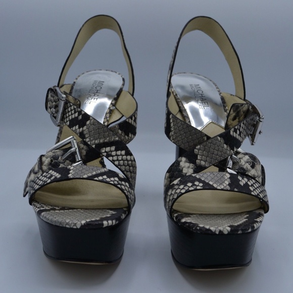 MICHAEL by Michael Kors - Josephine Platform - Leather Snake Print - 8.5M - Picture 3 of 12